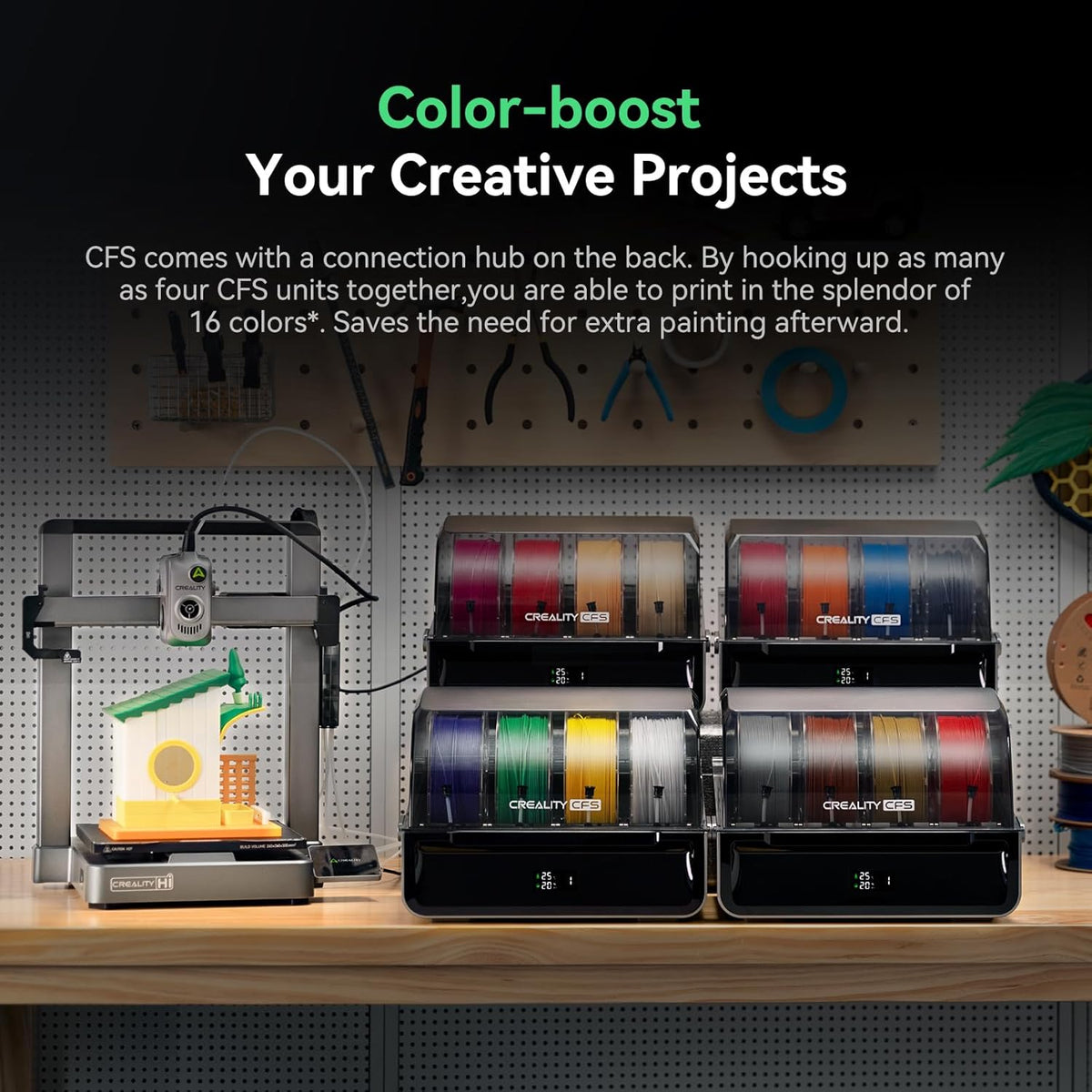 Creality Hi Combo (A) 3D Printer, Multi Color 3D Printer with CFS