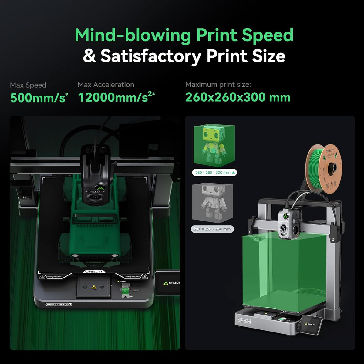 Creality Hi Combo (A) 3D Printer, Multi Color 3D Printer with CFS