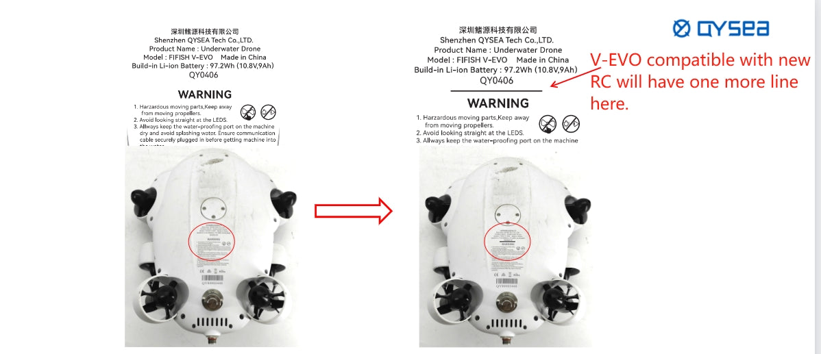 Qysea - V6 Series Parts - Remote Controller