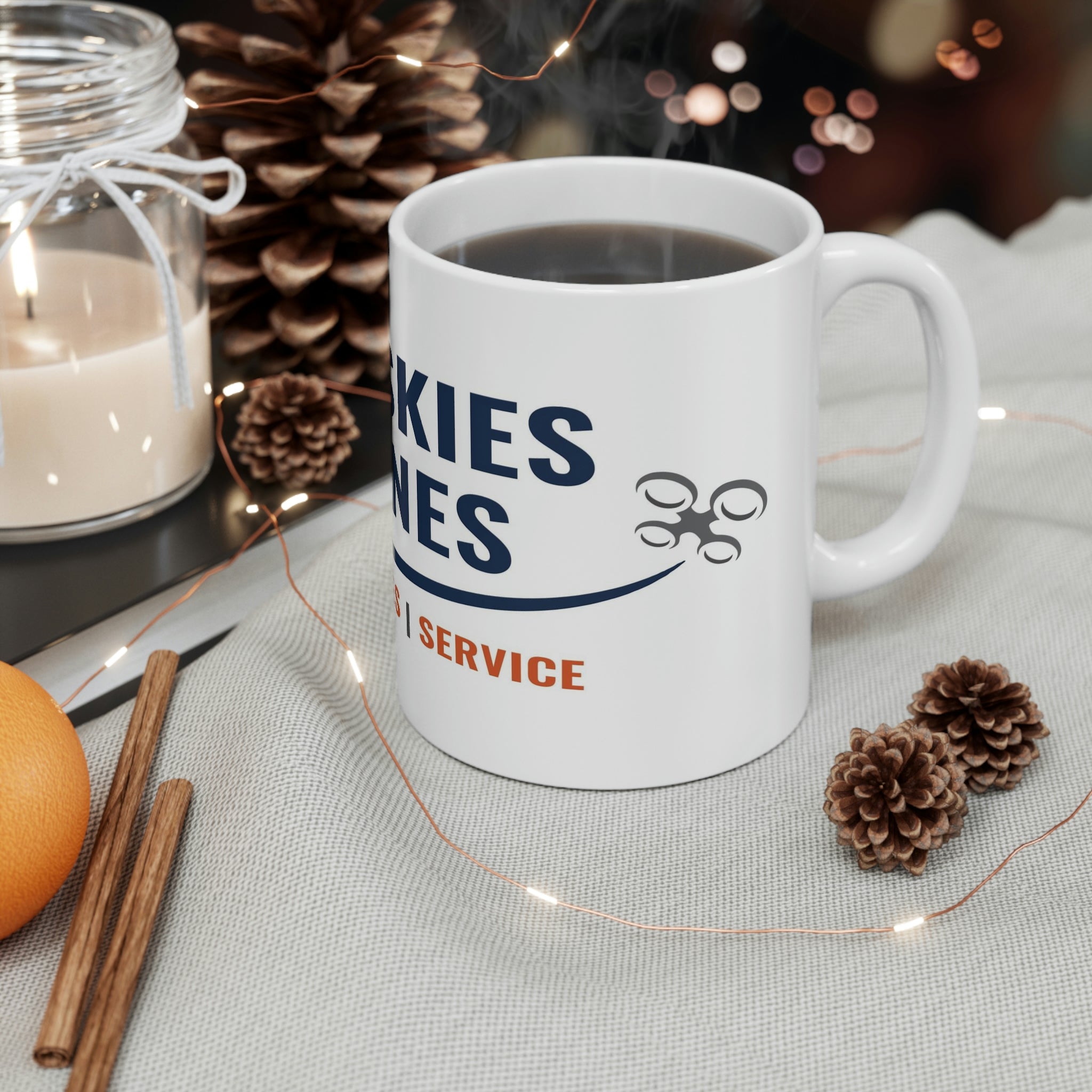 Blue Skies Drones Ceramic Mug 11oz