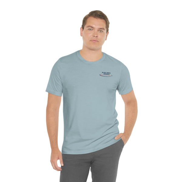 Blue Skies Drones Unisex Jersey Short Sleeve Tee