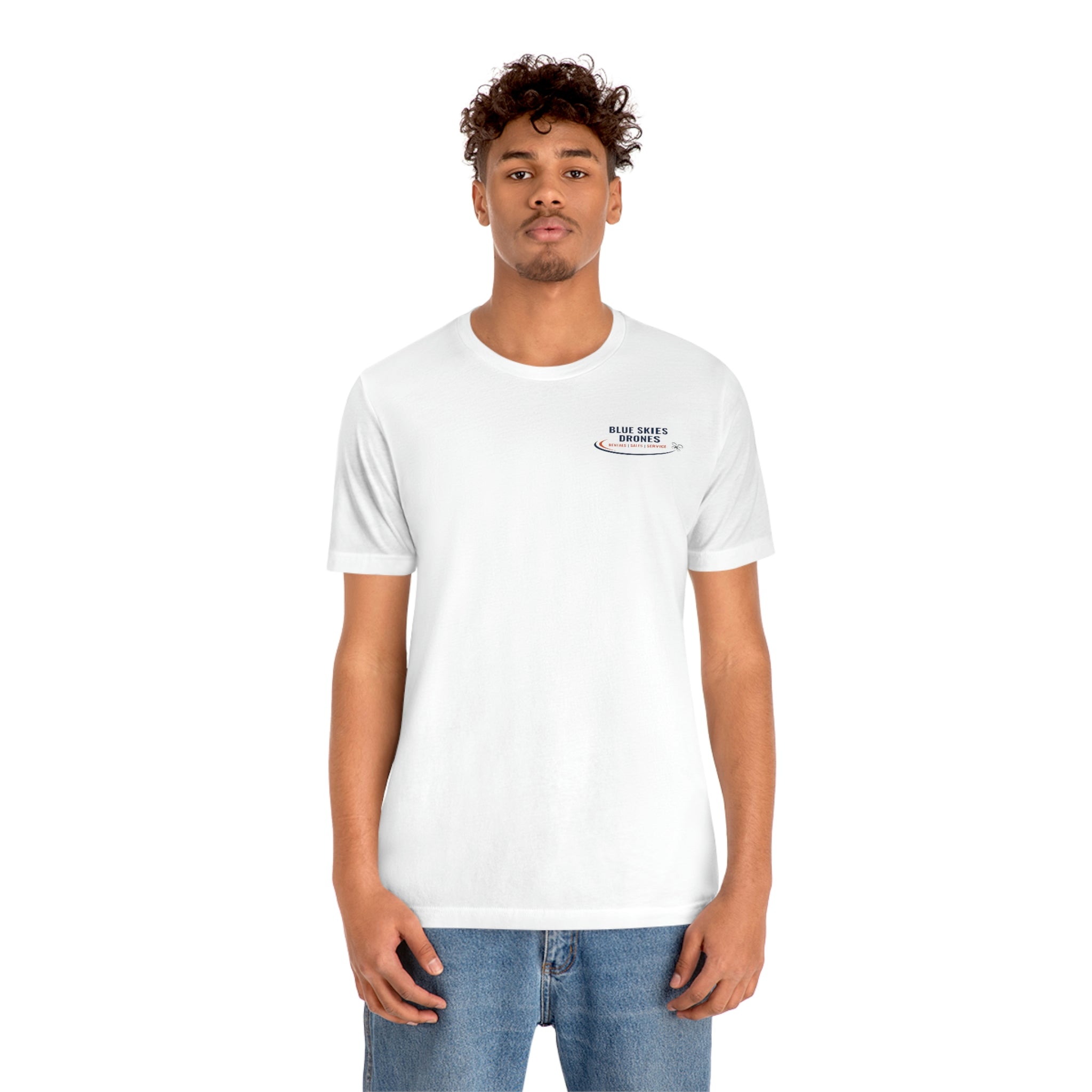 Blue Skies Drones Unisex Jersey Short Sleeve Tee