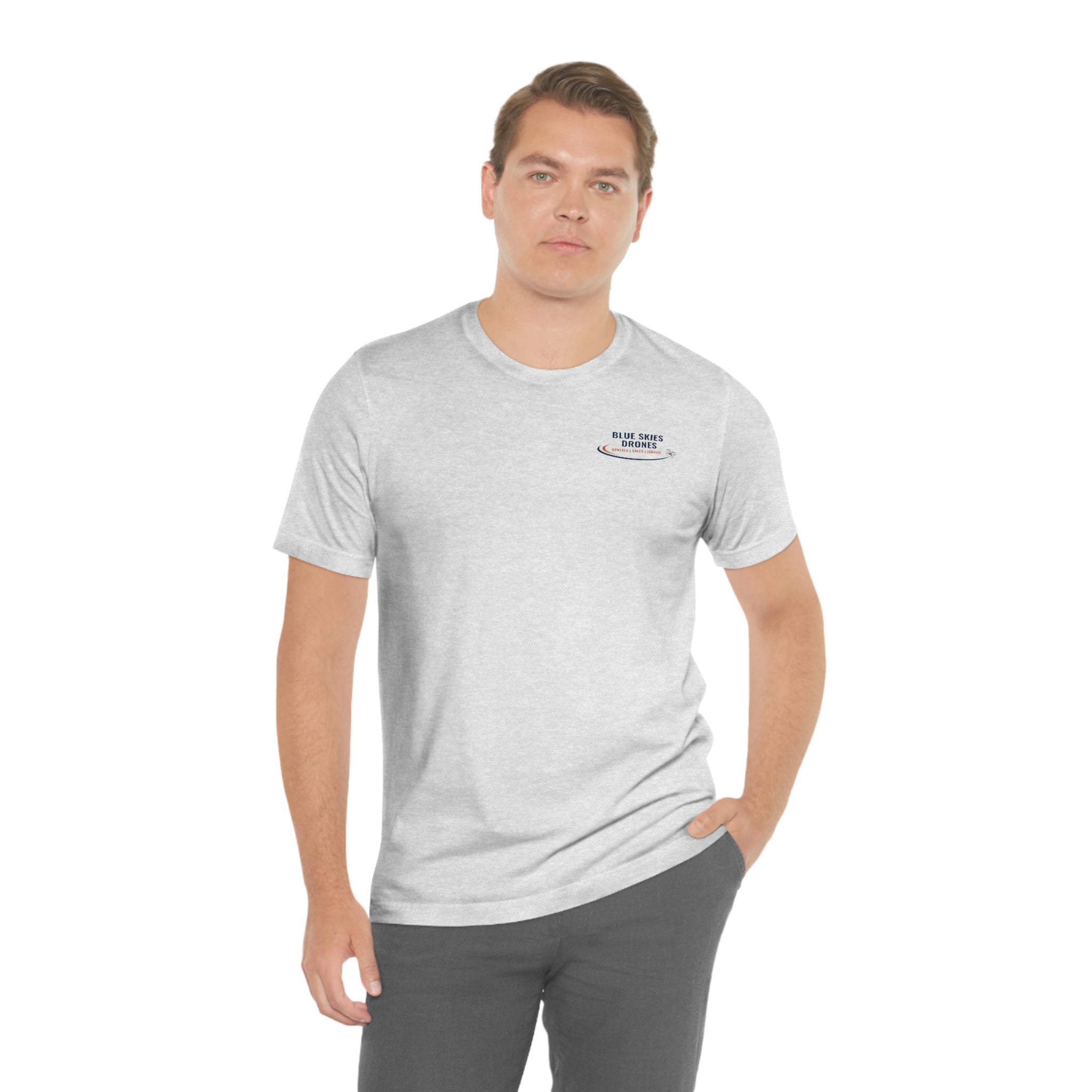 Blue Skies Drones Unisex Jersey Short Sleeve Tee
