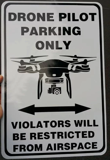 Drone Parking Sign