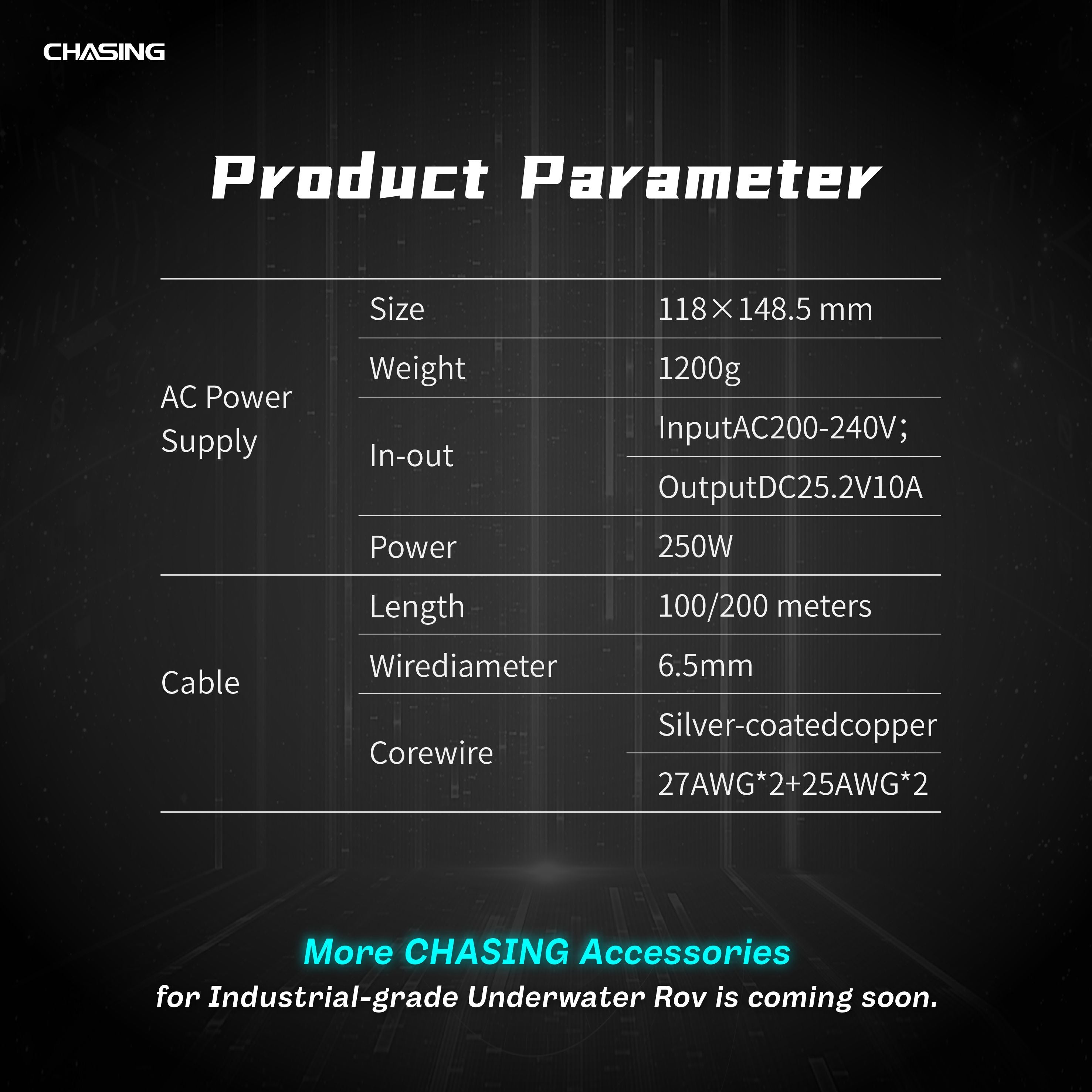 Chasing - M2 Pro Series ROV AC Power Supply 100M