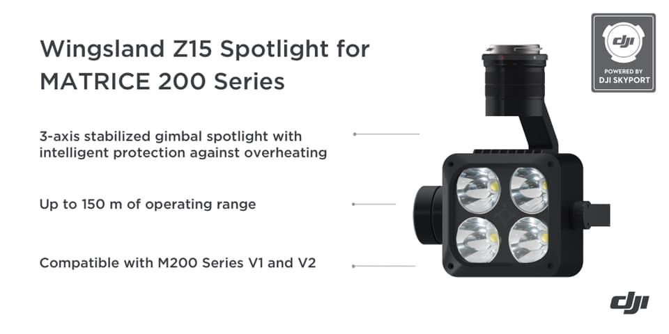 DJI - Wingsland Z15 Gimbal Spotlight for Matrice 200 series