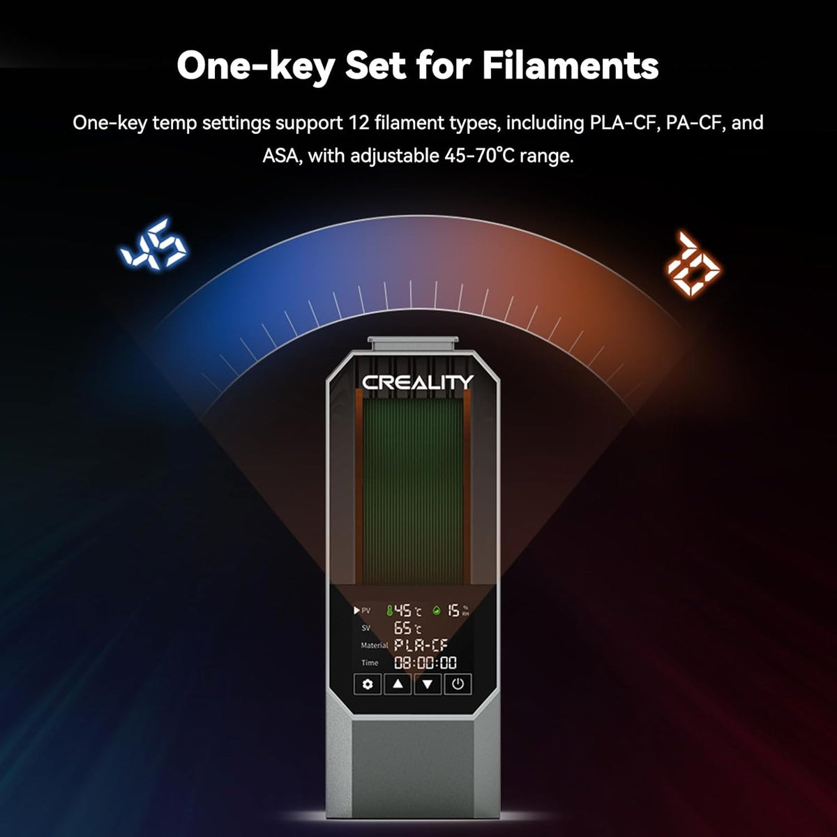 CREALITY Space Pi Filament Dryer – 360° Hot-Air Circulation, Fast Heating, 3.7'' LCD Touch Screen
