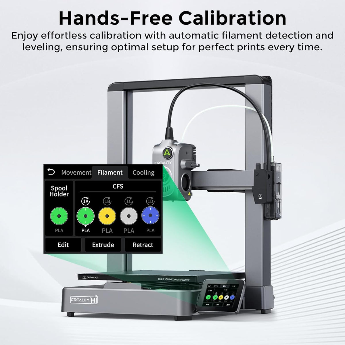 Creality HI 3D Printer, 500mm/s Hyper-Speed, Auto RFID Filament Detection, All-Metal Frame