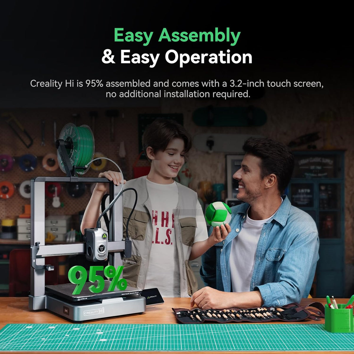 Creality Hi Combo (A) 3D Printer, Multi Color 3D Printer with CFS