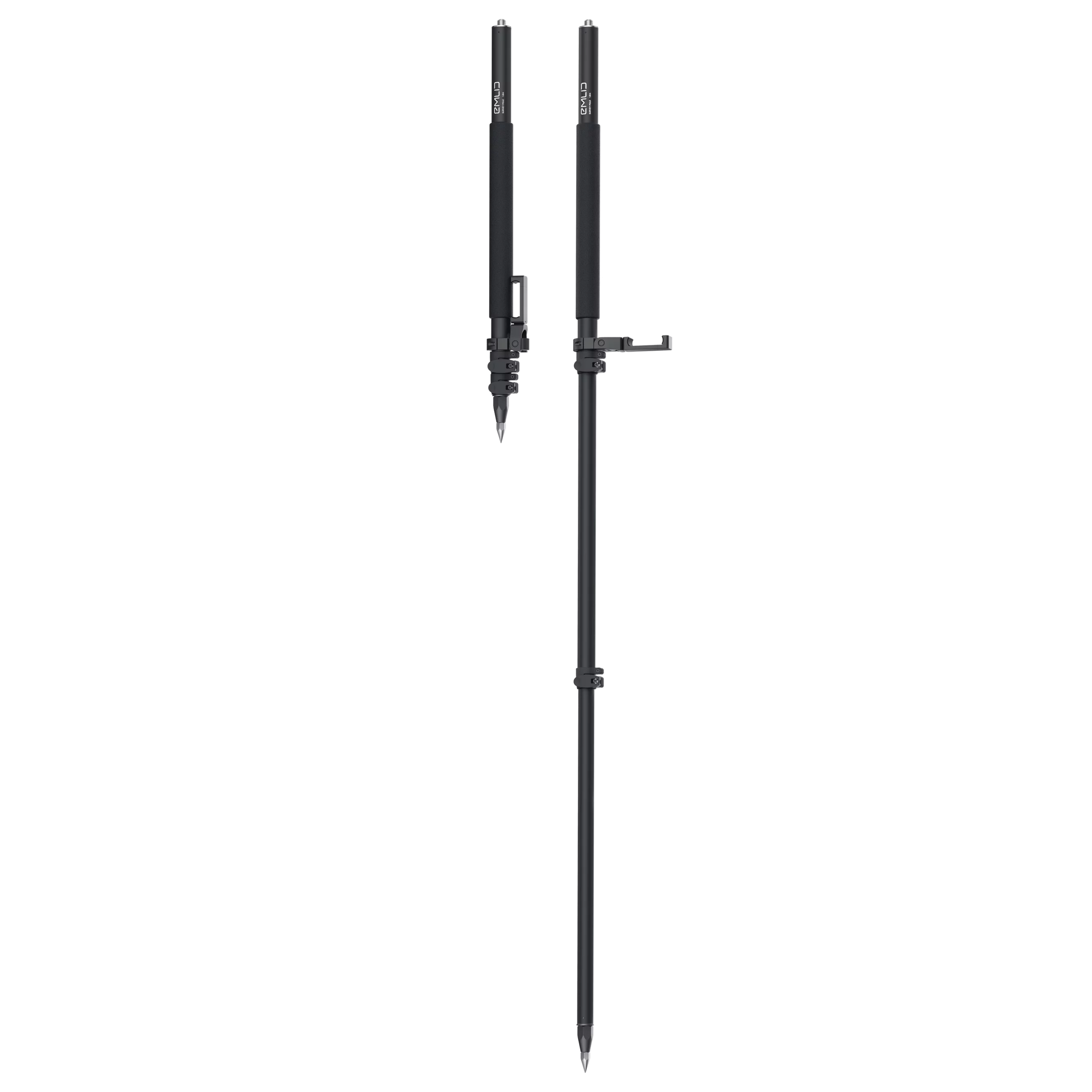 Survey Pole with a smartphone mount