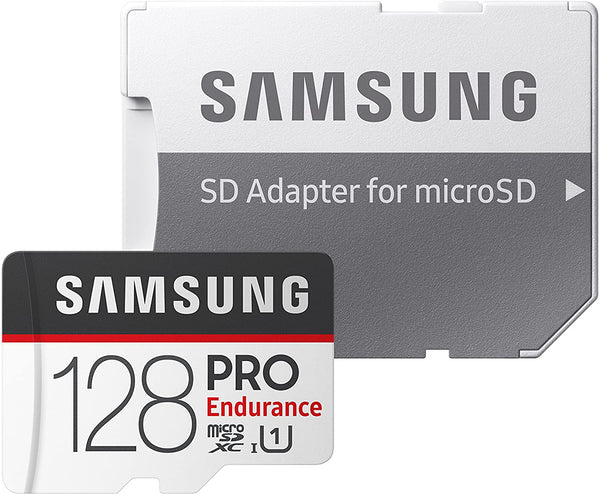 Samsung PRO Endurance 128GB 100MB/s (U1) MicroSDXC Memory Card with Adapter